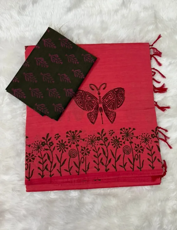 Dark_Pink_Premium_Cotton_Saree_For_Women