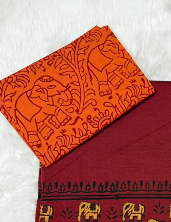 Maroon_Premium_Cotton_Saree_For_Women