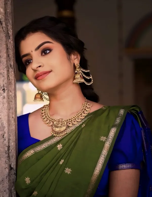 Light_Green_And_Blue_Premium_Silk_And_Cotton_Saree_For_Women