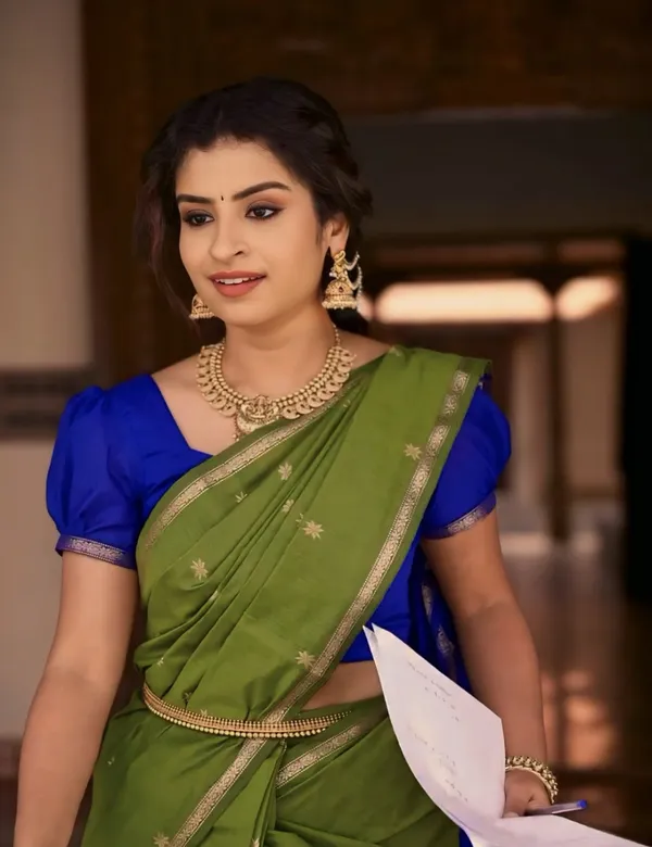 Light_Green_And_Blue_Premium_Silk_And_Cotton_Saree_For_Women