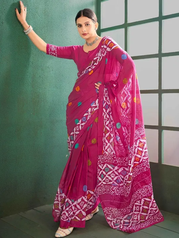 Pink_Premium_Mul_Cotton_Saree_For_Women