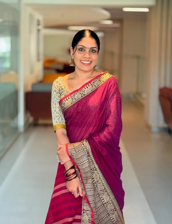 Dark_Pink_Premium_Cotton_Saree_For_Women