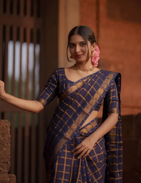 Blue_Premium_Pure_Cotton_Saree_For_Women