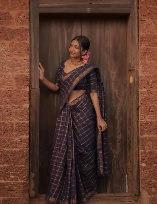 Blue_Premium_Pure_Cotton_Saree_For_Women