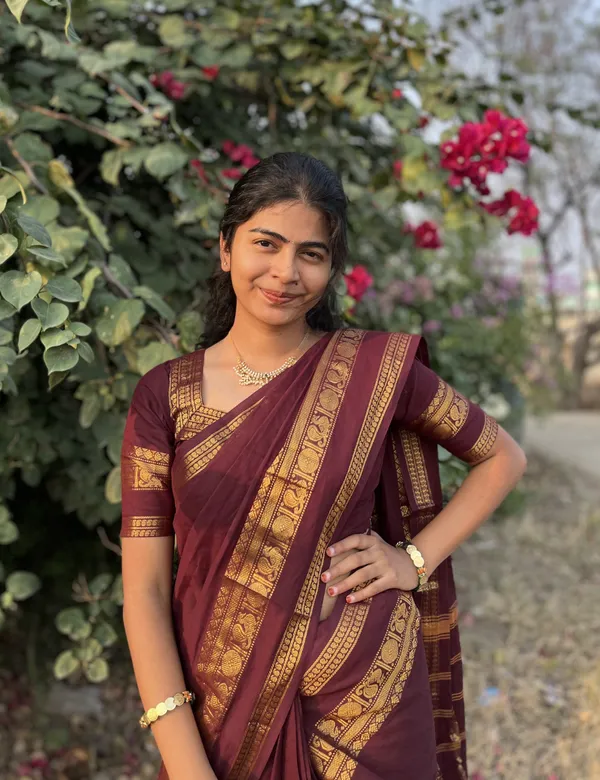 Coffee_Brown_Premium_Cotton_Saree_For_Women