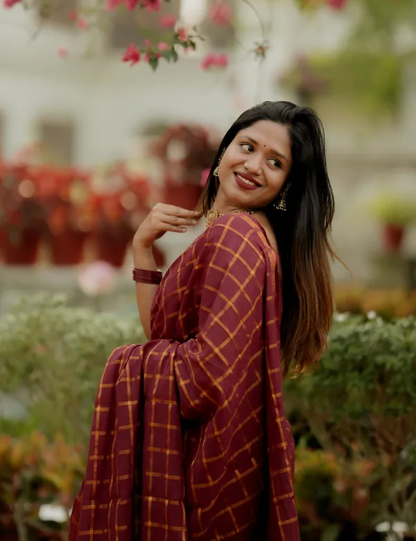 Maroon_Premium_Pure_Cotton_Saree_For_Women