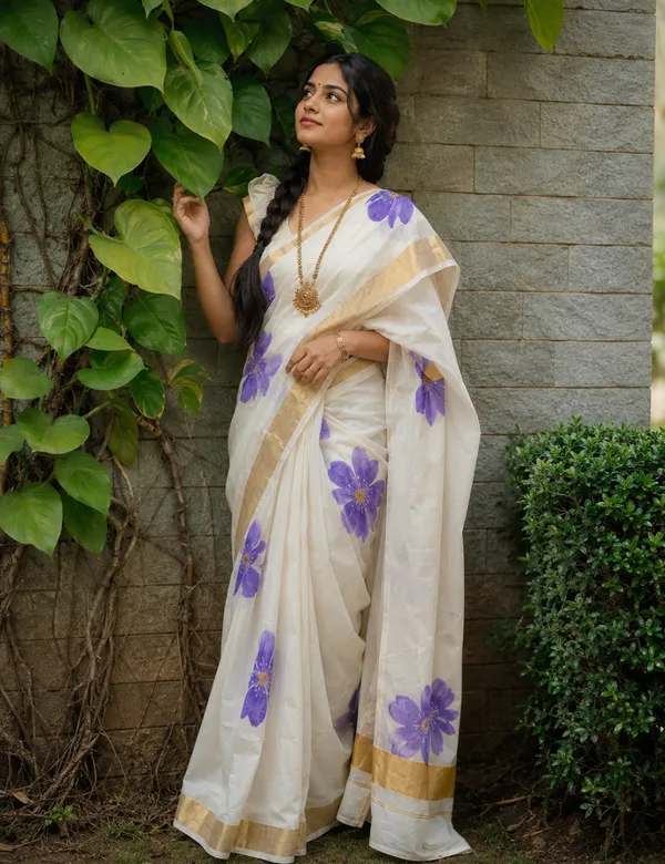 White_Premium_Cotton_Saree_For_Women
