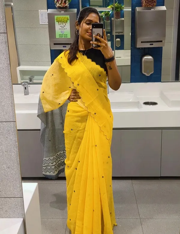 Yellow_Premium_Chanderi_Linen_Saree_For_Women