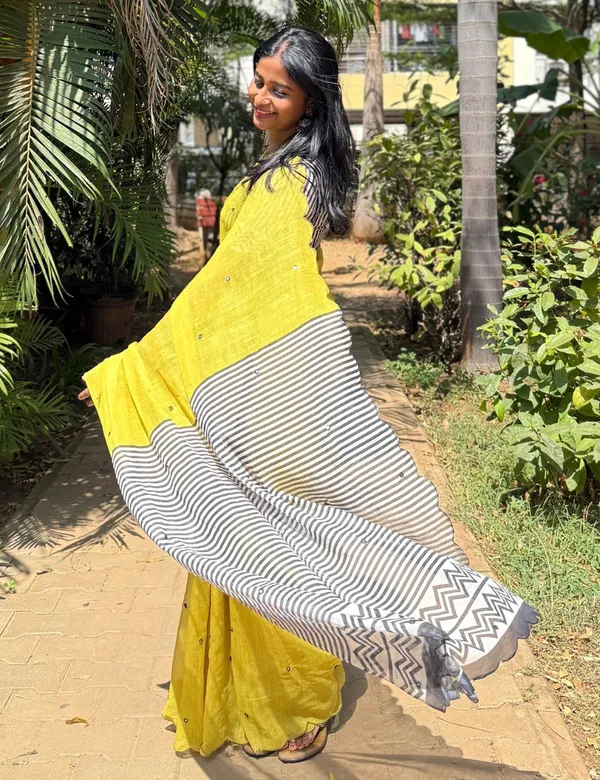 Yellow_Premium_Chanderi_Linen_Saree_For_Women