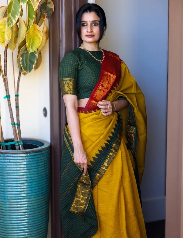 Mustard_Yellow_Premium_Cotton_Saree_For_Women