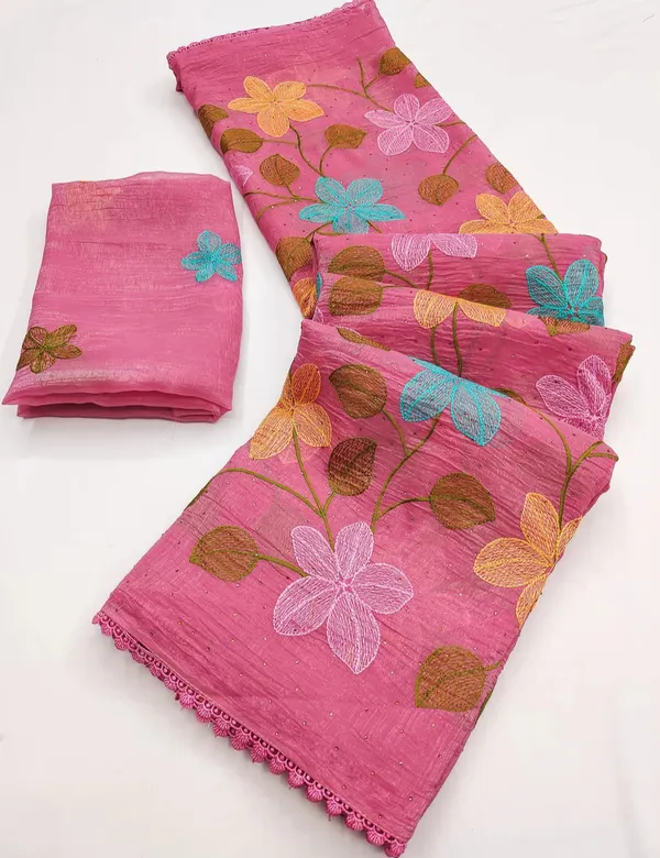 Pink_Premium_Viscose_Saree_For_Women