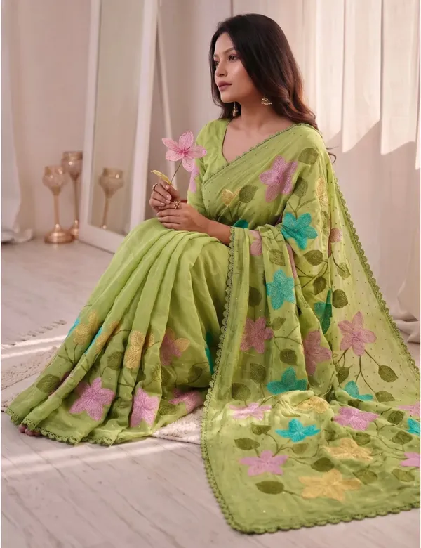 Green_Premium_Viscose_Saree_For_Women