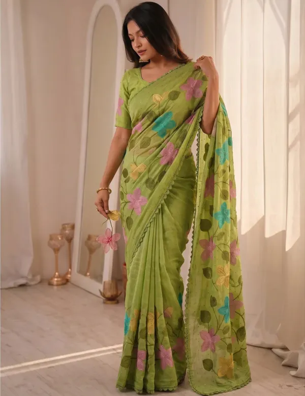 Green_Premium_Viscose_Saree_For_Women