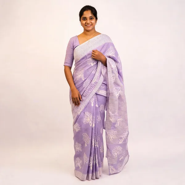 Lavender_Premium_Mul_Cotton_Saree_For_Women