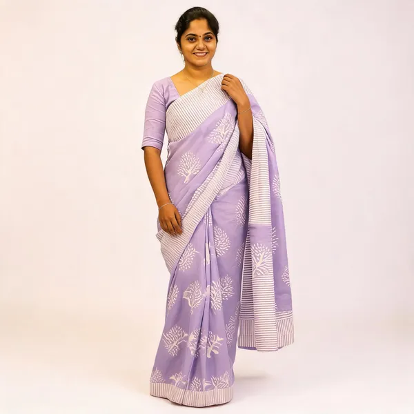 Lavender_Premium_Mul_Cotton_Saree_For_Women