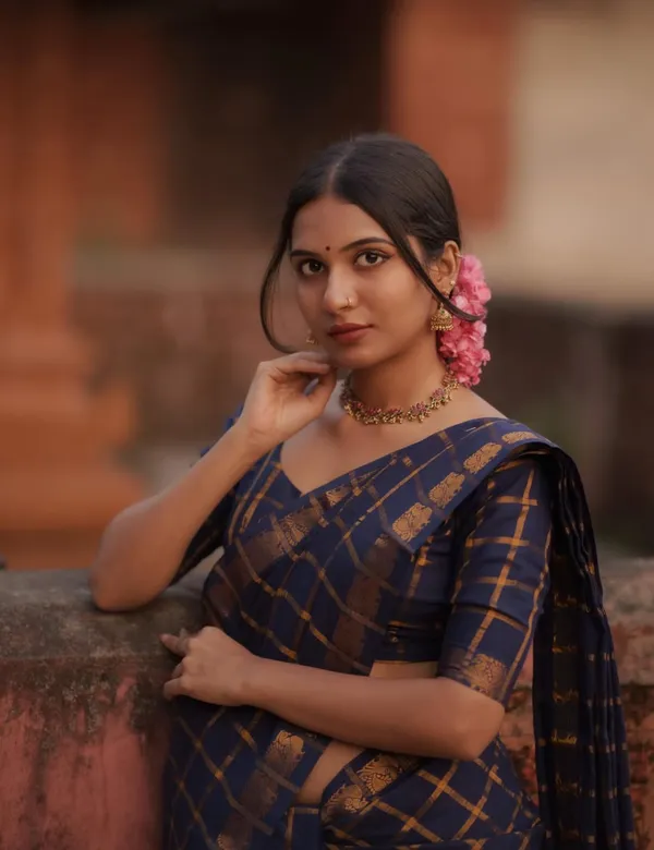 Blue_Premium_Pure_Cotton_Saree_For_Women