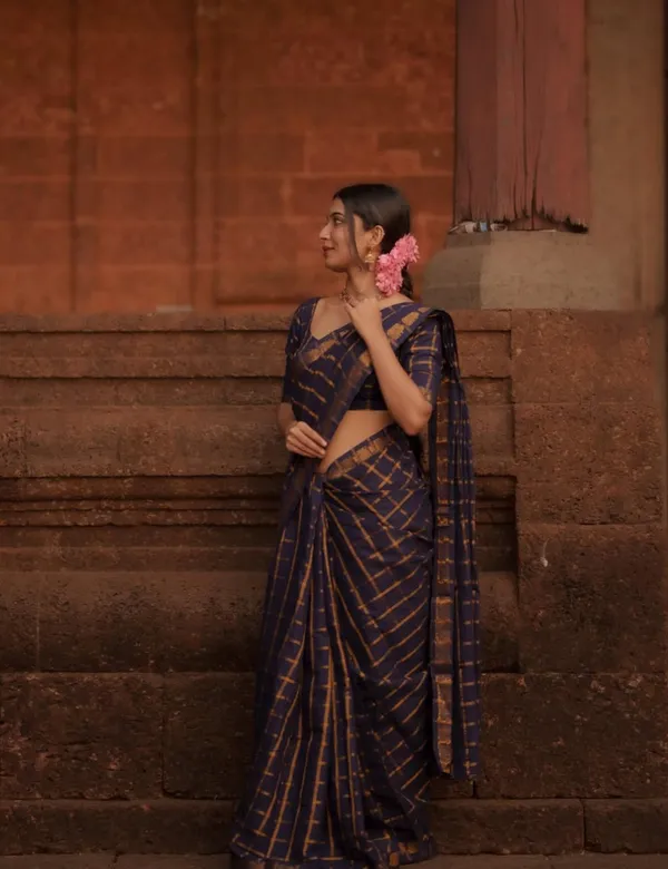 Blue_Premium_Pure_Cotton_Saree_For_Women