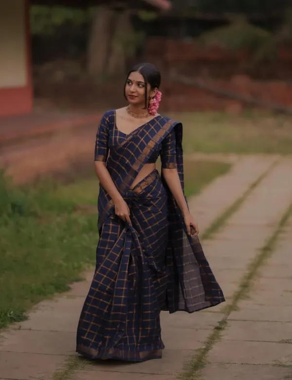 Blue_Premium_Pure_Cotton_Saree_For_Women