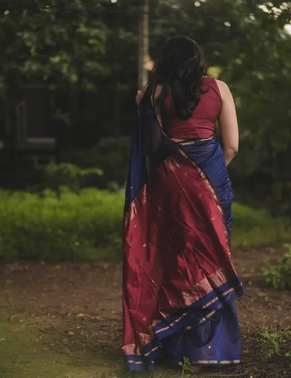 Blue_Premium_Silk_And_Cotton_Saree_For_Women