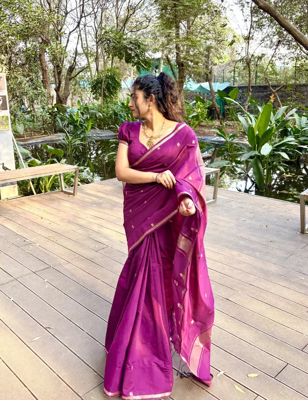Violet_Premium_Silk_And_Cotton_Saree_For_Women