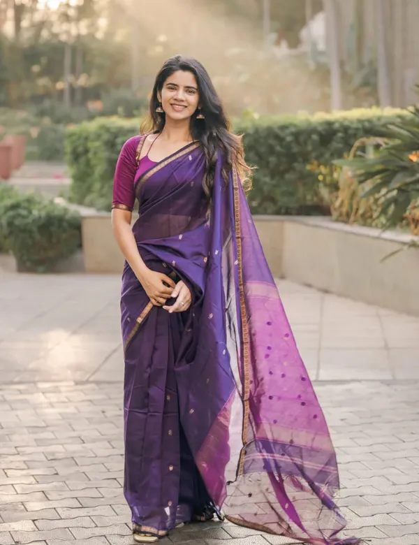 Violet_and_Purple_Premium_Silk_And_Cotton_Saree_For_Women