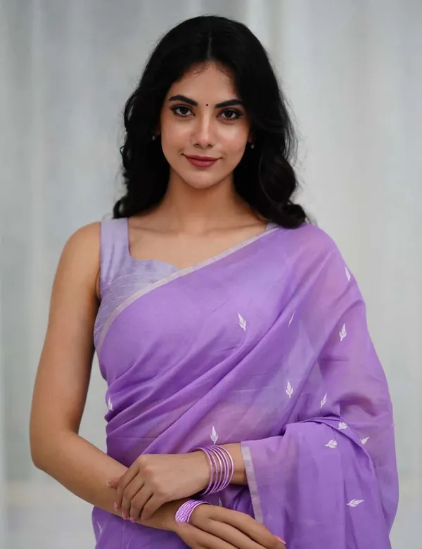 Lilac_Premium_Silk_And_Cotton_Saree_For_Women