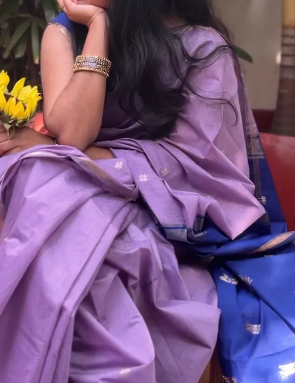 Lavender_And_Blue_Premium_Silk_And_Cotton_Saree_For_Women