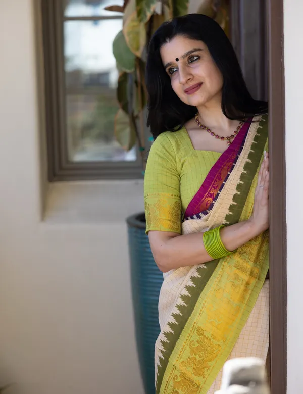 Half_White_Premium_Cotton_Saree_For_Women