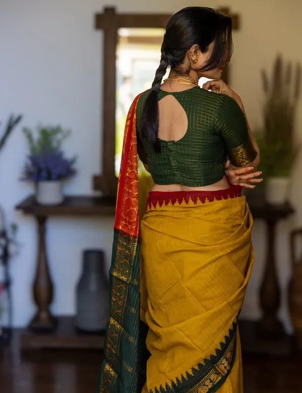 Mustard_Yellow_Premium_Cotton_Saree_For_Women