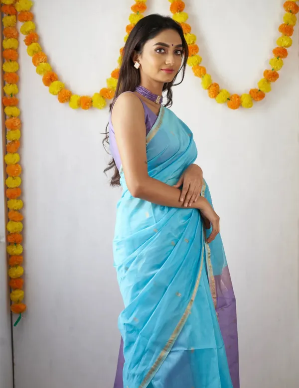 Sky_Blue_And_Lavender_Premium_Silk_And_Cotton_Saree_For_Women