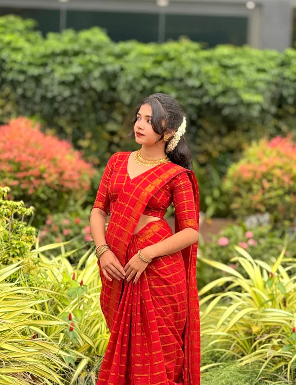 Red_Premium_Cotton_Saree_For_Women