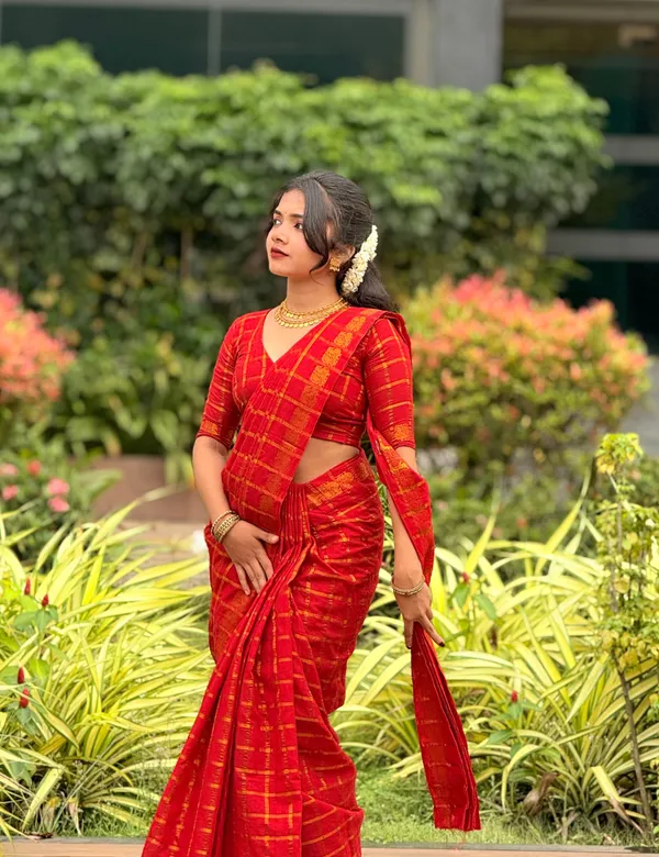 Red_Premium_Cotton_Saree_For_Women