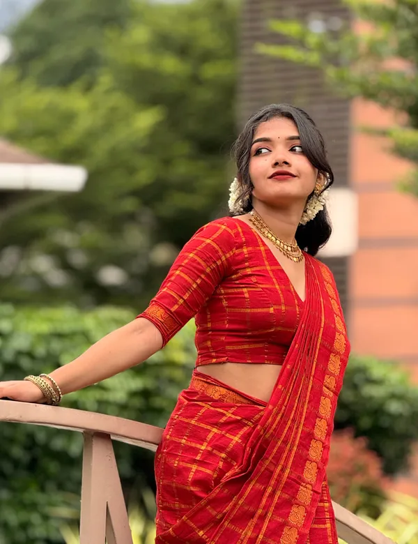 Red_Premium_Cotton_Saree_For_Women