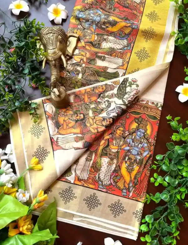 Seetha_Kalyanam_Mural_Kasavu_Tissue_Saree_For_Women