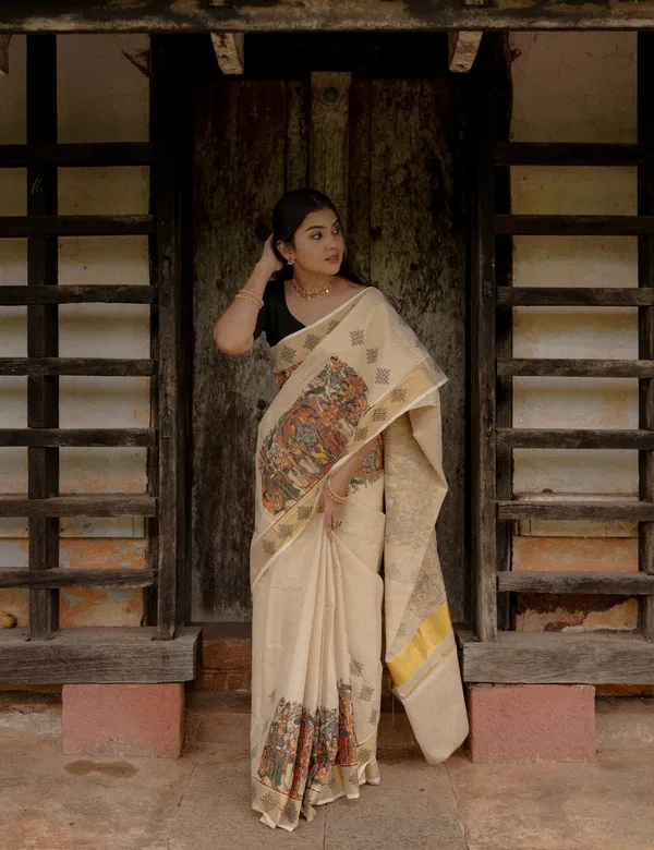 Seetha_Kalyanam_Mural_Kasavu_Tissue_Saree_For_Women