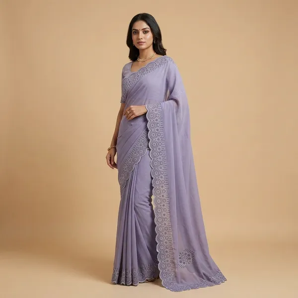 Lilac_Purple_Japan_Satin_Embellished_Saree_For_Women