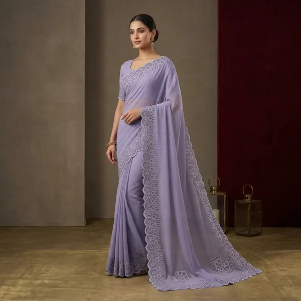 Lilac_Purple_Japan_Satin_Embellished_Saree_For_Women