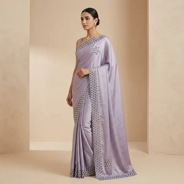 Lilac_Purple_Japan_Satin_Geometric_Embellished_Saree_For_Women