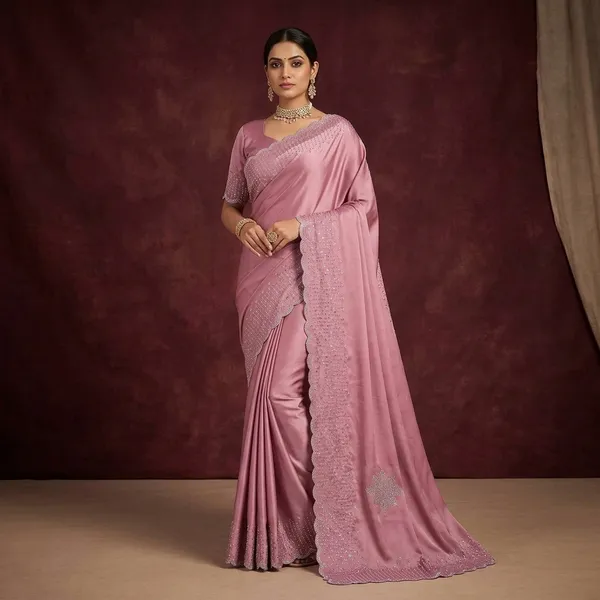 Dusty_Pink_Japan_Satin_Embellished_Scalloped_Saree_For_Women