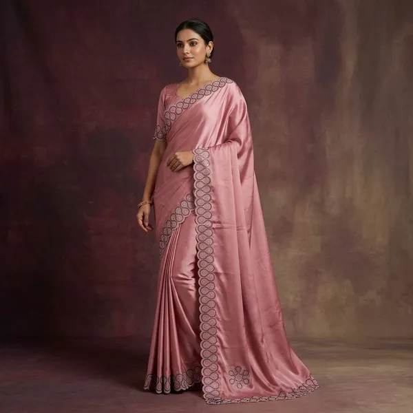 Dusty_Pink_Japan_Satin_Embellished_Border_Motif_Saree_For_Women