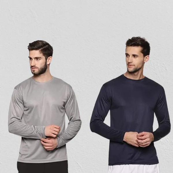 Pack_Of_2_Grey_Navy_Blue_Cotton_T_Shirt_For_Men