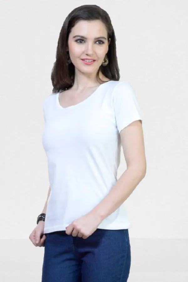 White_Cotton_T_Shirt_For_Women