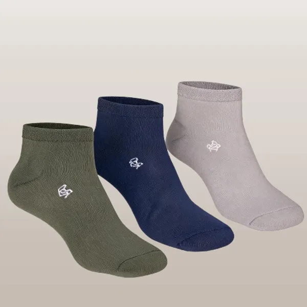Navy_Blue_Grey_Olive_Green_Cotton_Ankle_Length_Socks_Unisex