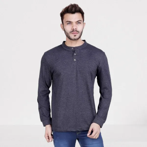 Dark_Grey_Cotton_Full_Sleeve_T_Shirt_For_Men