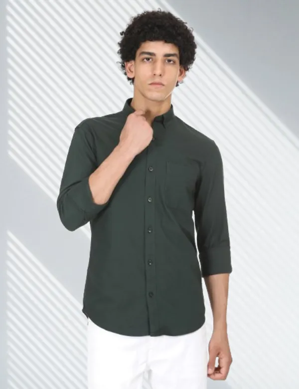 Green_Cotton_Solid_Regular_Fit_Oxford_Shirt_For_Men