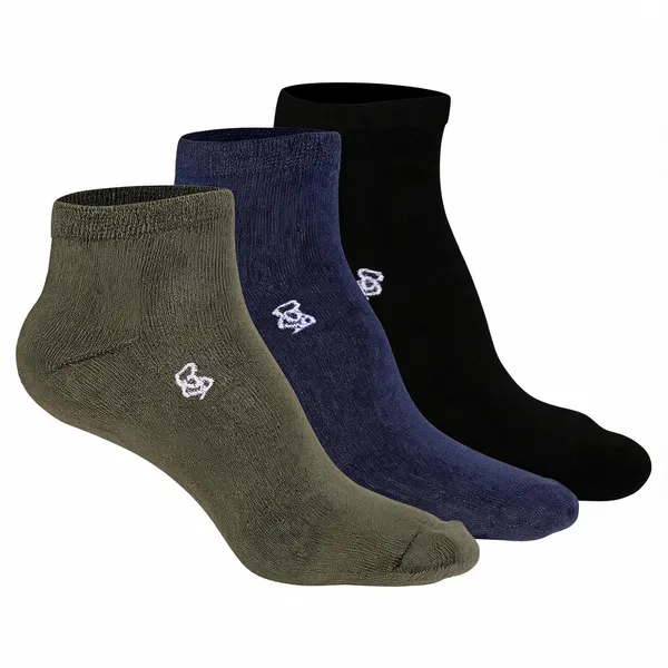 Black_Navy_Blue_Olive_Green_Cotton_Ankle_Length_Socks_For_Men_Pack_Of_3