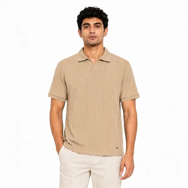 RSO_Outfits_Mens_Premium_Beige_Textured_Polo_T-Shirt