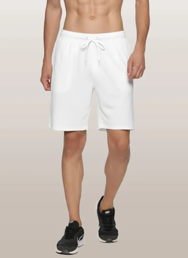 White_Polyester_Shorts_For_Men