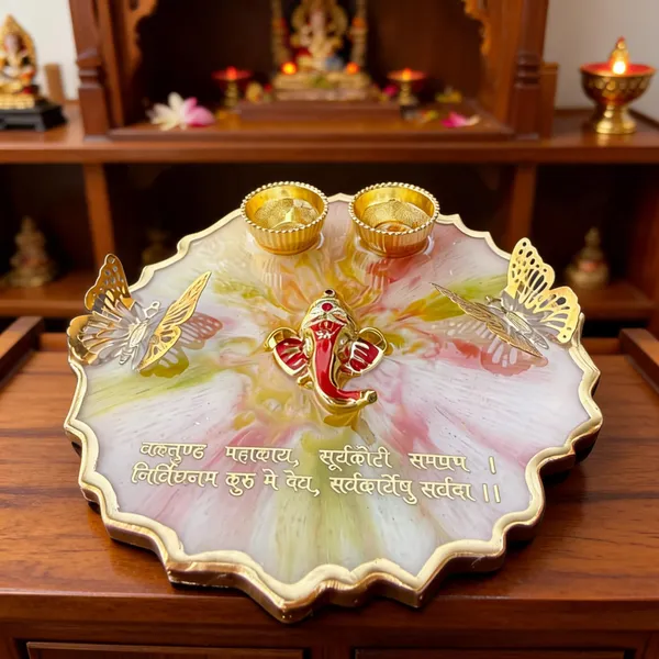 Metal_Resin_Festive_Ganesh_Floral_Pooja_Thali_Set
