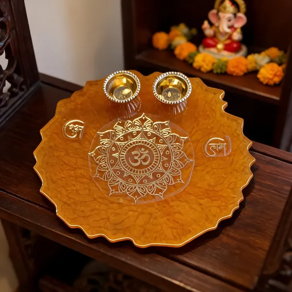 Acrylic_Devotional_Om_Mandala_Pooja_Thali_Set